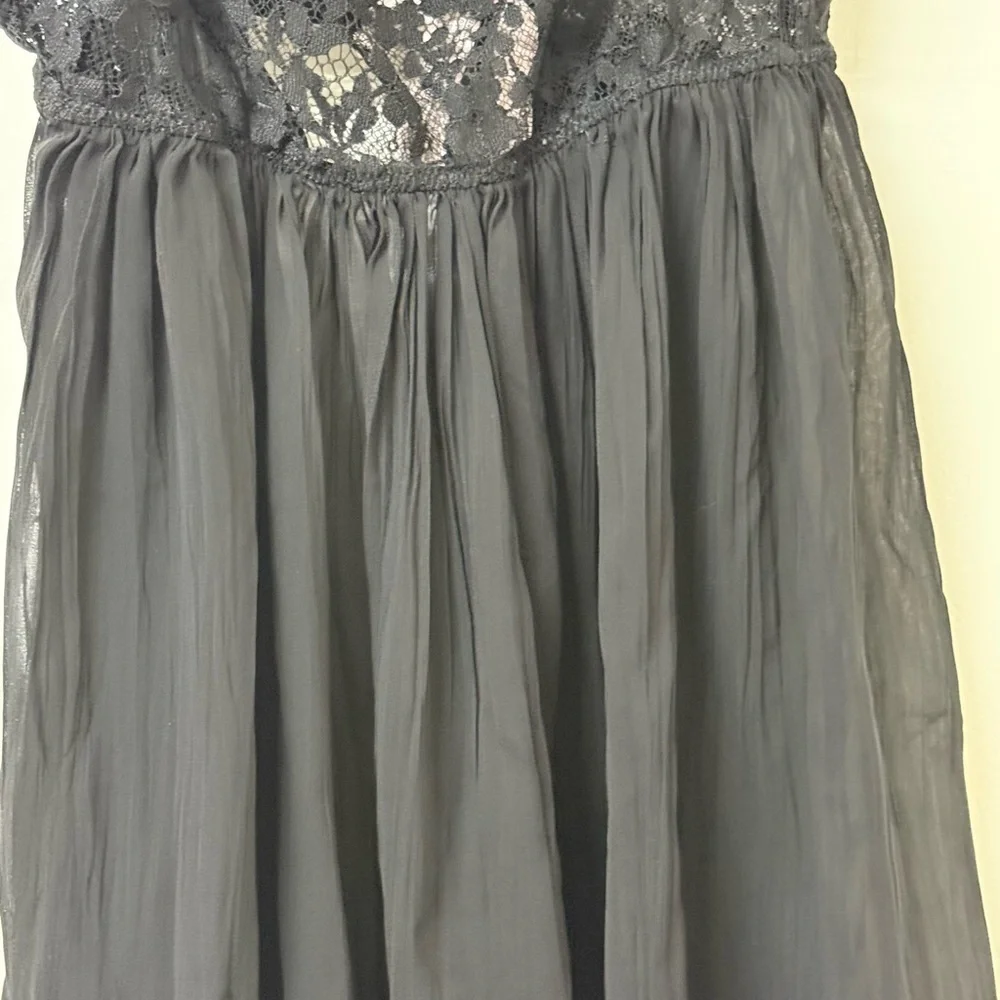 Victoria's Secret Black Lace Belted Dress
